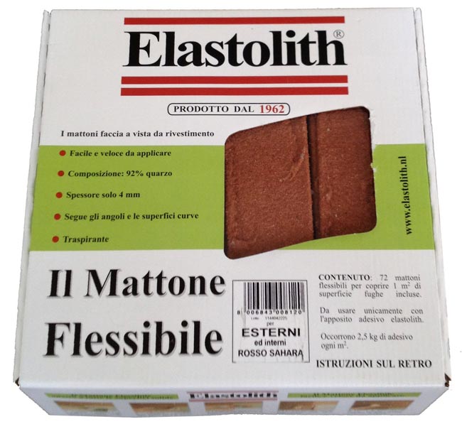Elastolith, mattone flessibile, mattone da rivestimento, lavatelli