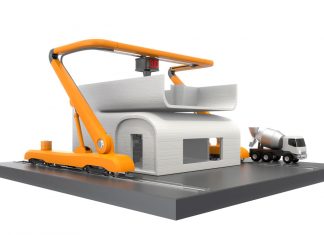 La casa del futuro è realizzata con la stampante in 3D Stampante in 3D