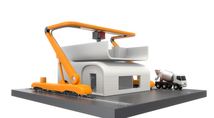 La casa del futuro è realizzata con la stampante in 3D Stampante in 3D