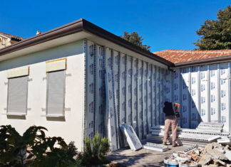 Parete ventilata con finitura rasata a intonaco | Brianza Plastica parete ventilata