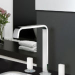 Frattini-VITA-Batteria-lavabo-3-fori-bocca-alta-Finitura-cromo-Maniglia-bianco-marmo-53068BM00
