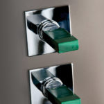 Frattini-VITA-Doccia-incasso-termostatico-Finitura-cromo-Maniglia-verde-malachite-53731VM00