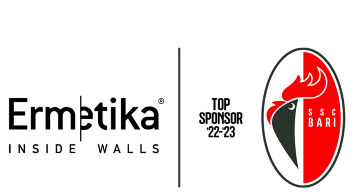 Ermetika sponsor della SSC Bari per la stagione 2022/2023