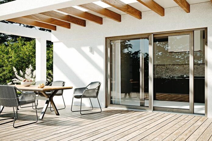 Porta scorrevole in PVC