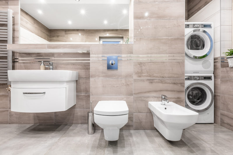 angolo lavanderia in bagno