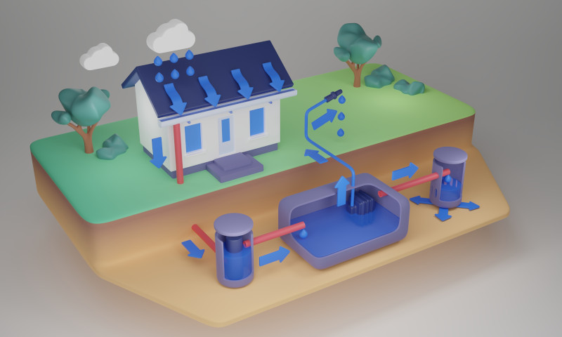 Sistema recupero acqua piovana 