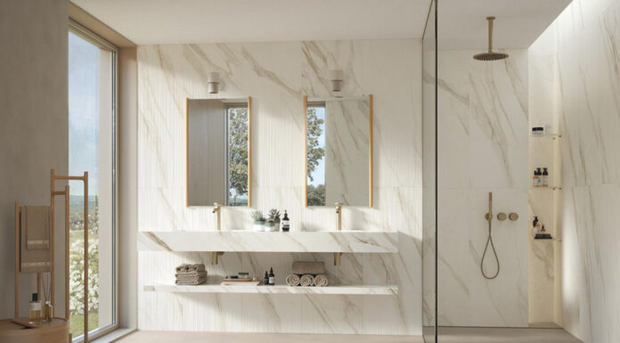 Grandi formati effetto marmo: l’eleganza delle superfici continue grandi formati effetto marmo