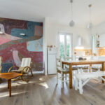 Ristrutturazione zona giorno | Grafiche pop con note jazz ristrutturazione zona giorno