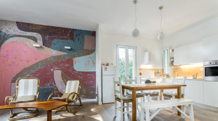 Ristrutturazione zona giorno | Grafiche pop con note jazz ristrutturazione zona giorno