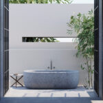 VASCA AQUA in peperino: l’armonia secondo VELTHA Outdoor