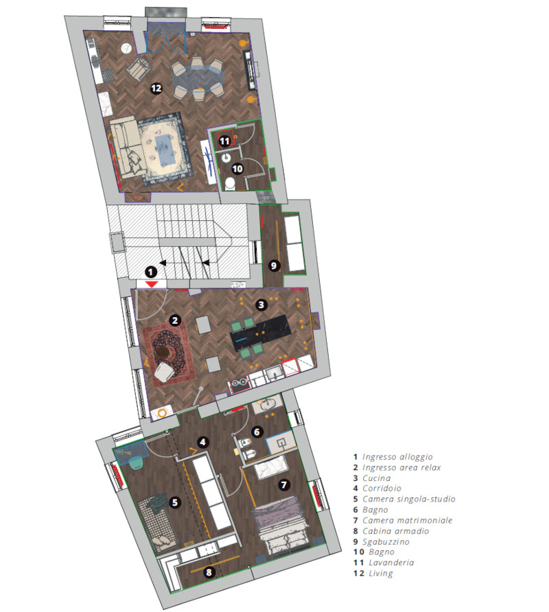 unire due appartamenti progetto