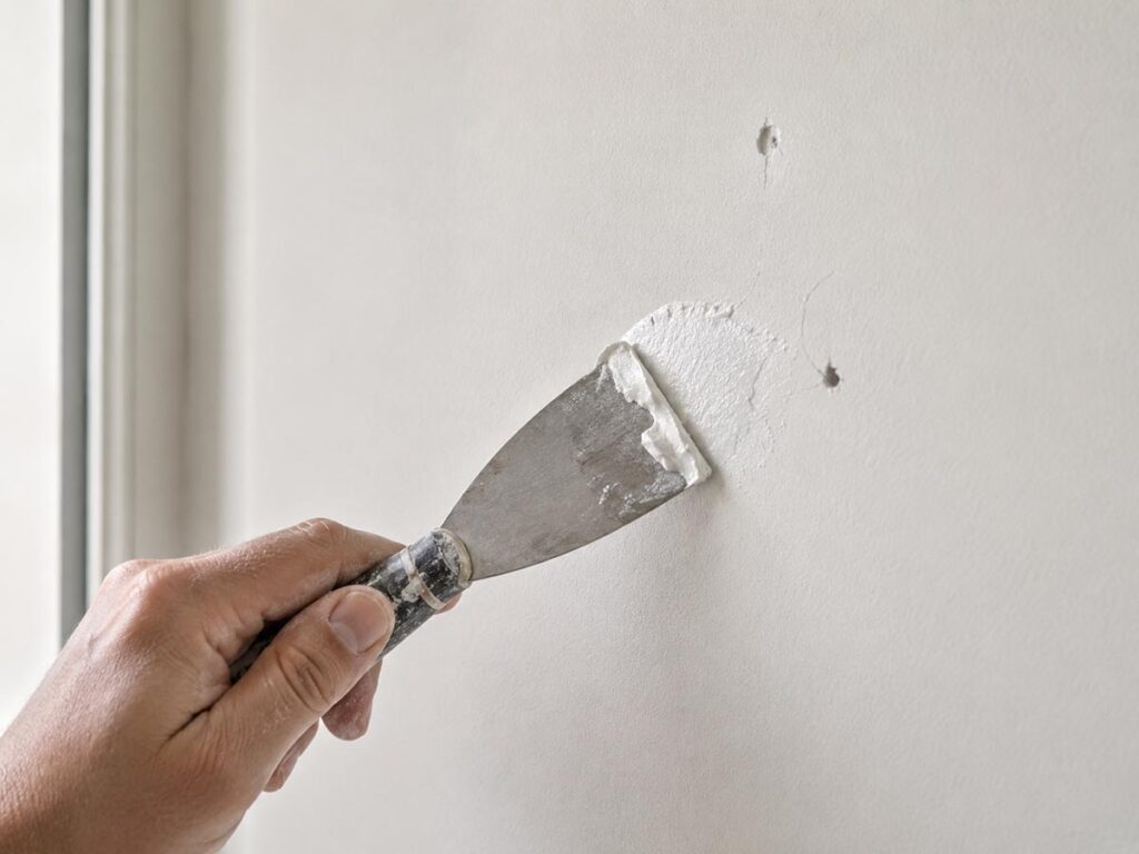 chiudere fori prima di pitturare casa