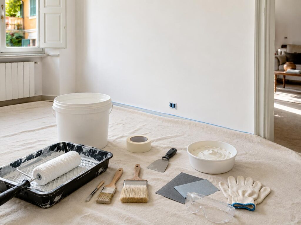 materiali per pitturare casa