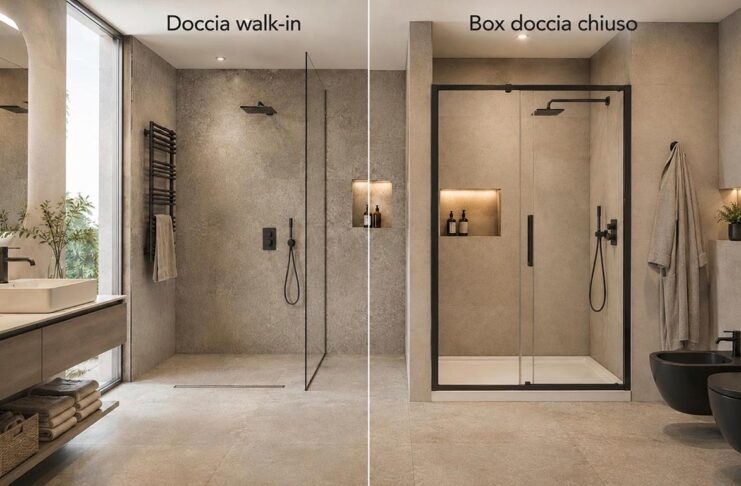 Doccia walk-in: quando sceglierla e quando è preferibile un box doccia chiuso doccia walk-in